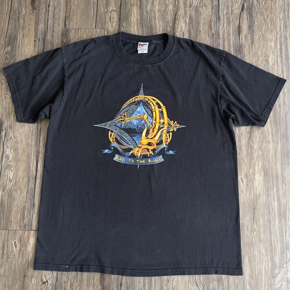 Cedar Point Bad To The Bone T-Shirt Amusement Park Rides Roller Coaster Men 2XL